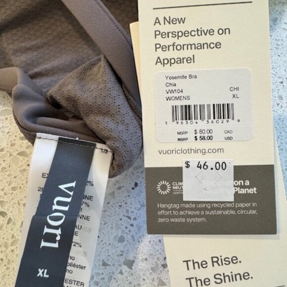 Vuori Yosemite Bra in Chia, Size XL - Picture 6 of 7